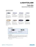 Lightolier Calculite Standard Finish & Flange Options Datasheet preview