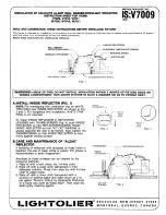 Lightolier Calculite V7009 Installation Instructions предпросмотр