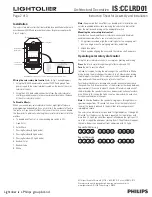 Предварительный просмотр 2 страницы Lightolier CCLRD01 Assembly And Installation