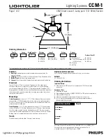 Preview for 1 page of Lightolier CCM-1 Datasheet