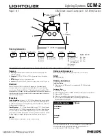 Lightolier CCM-2 Specification Sheet preview