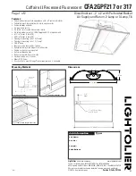 Предварительный просмотр 1 страницы Lightolier Coffaire II CFA2GPF217 Manual