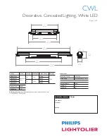 Предварительный просмотр 1 страницы Lightolier CWL Specification