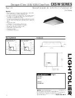 Lightolier CXSW SERIES Specification предпросмотр