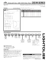 Предварительный просмотр 2 страницы Lightolier CXSW SERIES Specification