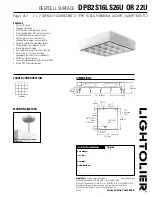 Предварительный просмотр 1 страницы Lightolier Deepcell Surface DPB2S16LS22U Specification