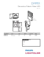 Предварительный просмотр 1 страницы Lightolier DMP01 Specification