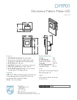 Предварительный просмотр 2 страницы Lightolier DMP01 Specification