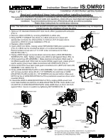 Lightolier DMR01 Installation Manual предпросмотр