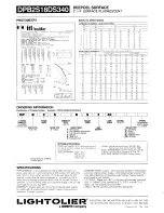 Предварительный просмотр 2 страницы Lightolier DPB2S18DS340 Specification Sheet