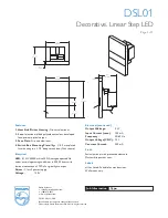 Предварительный просмотр 2 страницы Lightolier DSL01 Specification