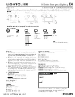 Предварительный просмотр 1 страницы Lightolier E4 Series Specification Sheet