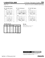 Предварительный просмотр 2 страницы Lightolier E4 Series Specification Sheet