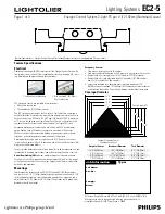 Предварительный просмотр 1 страницы Lightolier EC2-5 Datasheet