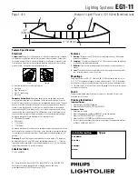 Предварительный просмотр 1 страницы Lightolier EG1-11 Specification