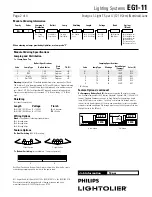 Предварительный просмотр 2 страницы Lightolier EG1-11 Specification