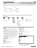 Предварительный просмотр 1 страницы Lightolier Emergency Lighting E2 Series Specification Sheet