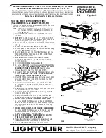 Preview for 2 page of Lightolier END FEED AND FLOATING CANOPY MOUNTING KIT Instructions For Maintenance Reference