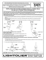 Предварительный просмотр 1 страницы Lightolier EXTENSION WAND Attachment Instructions