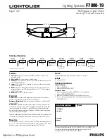 Lightolier F7000-19 Specification Sheet preview