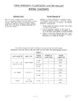 Preview for 4 page of Lightolier FBP30 Operating Instructions Manual