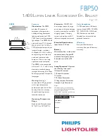 Lightolier FBP50 Specification preview