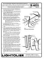 Предварительный просмотр 2 страницы Lightolier FIXTURE Instructions For Installation And Use