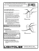 Предварительный просмотр 3 страницы Lightolier FIXTURE Instructions For Installation And Use