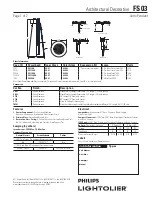 Предварительный просмотр 1 страницы Lightolier FS03 Specification