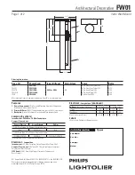 Lightolier FW01 Specification предпросмотр