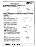 Предварительный просмотр 1 страницы Lightolier G7075 Instruction Sheet