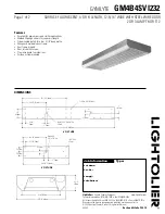 Предварительный просмотр 1 страницы Lightolier GYMLYTE GM4B4SVI232 Specification