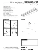 Предварительный просмотр 1 страницы Lightolier H9S1GLR128 Specification