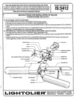 Предварительный просмотр 1 страницы Lightolier Helios 5412 Instructions For Installation