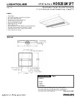 Предварительный просмотр 1 страницы Lightolier HP90 Surface HDB2GLR1FT Specification Sheet