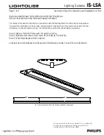 Lightolier IS-LSA Instruction Sheet предпросмотр