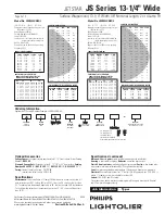 Preview for 2 page of Lightolier JS Series Specification