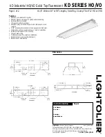 Lightolier KD SERIES HO Specification предпросмотр