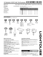 Предварительный просмотр 2 страницы Lightolier KD SERIES HO Specification