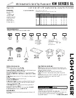 Предварительный просмотр 2 страницы Lightolier KW SERIES SL Specification