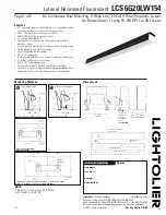 Preview for 1 page of Lightolier LCS6G20LW154 Specification