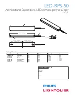 Предварительный просмотр 1 страницы Lightolier LED-RPS-50 Specification