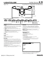 Предварительный просмотр 1 страницы Lightolier Lighting Systems A-10 Specification Sheet