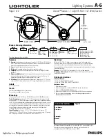 Lightolier Lighting Systems A-6 Specification Sheet предпросмотр