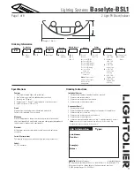 Preview for 1 page of Lightolier Lighting Systems Baselyte-BSL1 Specification Sheet