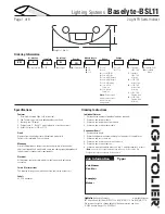 Предварительный просмотр 1 страницы Lightolier Lighting Systems Baselyte-BSL11 Specification Sheet