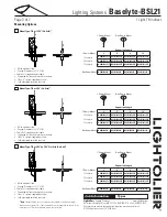 Предварительный просмотр 3 страницы Lightolier Lighting Systems Baselyte-BSL21 Specification Sheet