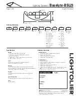 Lightolier Lighting Systems Baselyte-BSL23 Specification Sheet preview