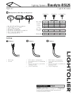 Предварительный просмотр 5 страницы Lightolier Lighting Systems Baselyte-BSL25 Specifications