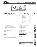 Предварительный просмотр 1 страницы Lightolier Lighting Systems Baselyte-BSL3 Specification Sheet